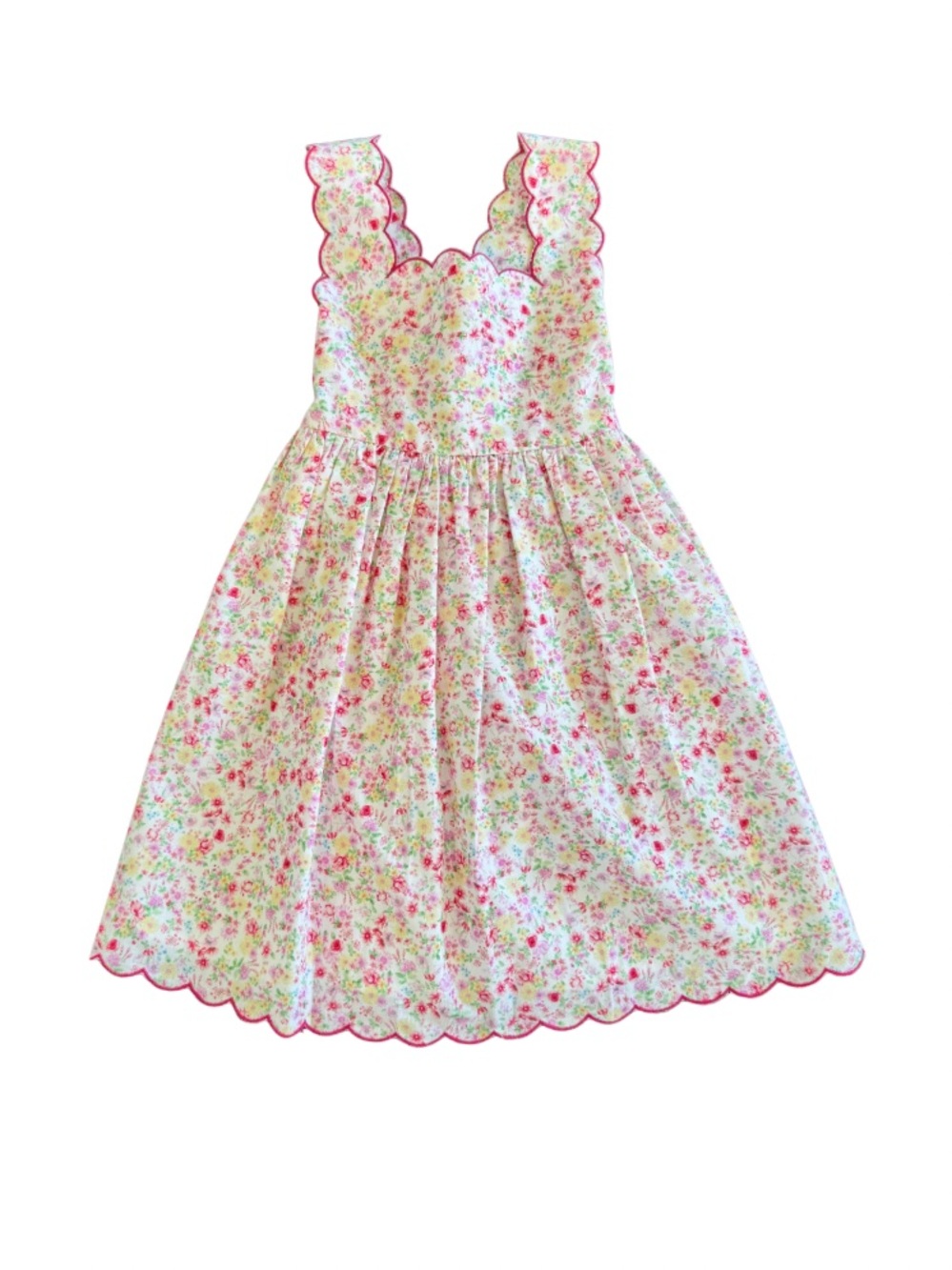 Sal & Pimenta Floral Scalloped Dress 2T 🌸✨ Summer Garden